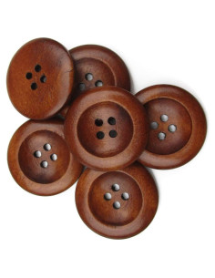 Botones de Costura de Madera Todo en Uno 50pcs 25mm