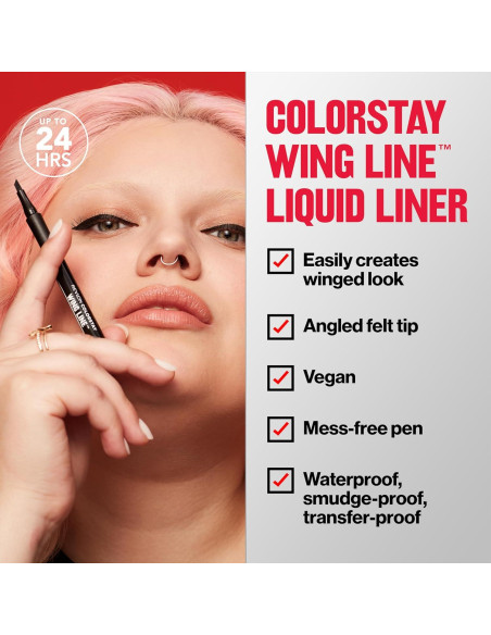 Delineador Líquido Revlon ColorStay Punta Angulada 24h