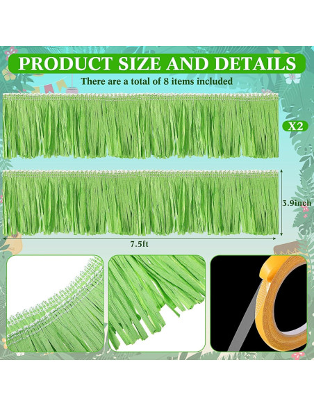 Falda de Mesa Hawaiana Verde 1.19 x 4.57 m - 2 Rollos