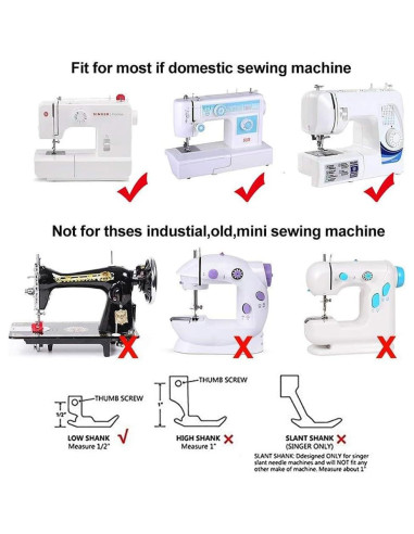 Juego de 11 Patas de Prensatelas YEQIN para Máquina de Coser