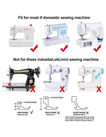 Juego de 11 Patas de Prensatelas YEQIN para Máquina de Coser