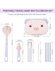 Set de Cepillos Limpiadores para Biberones VOOWO Morado 2