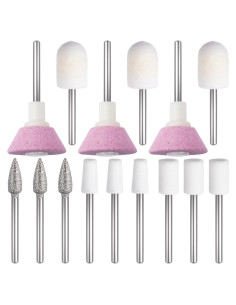 Cabezas de Repuesto para Lima de Uñas ANCIRS - 15 Pcs, 5 Estilos