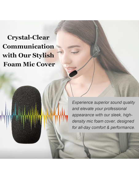 Paquete de 10 fundas de espuma para micrófonos inalámbricos - Paraviento 3.56 cm