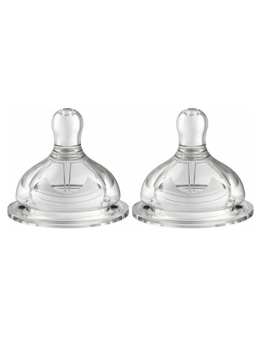 Tetina de Biberón Closer to Nature 100% Silicona Anticólico 6-12 meses