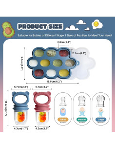 Juego de Alimentador de Frutas y Moldes Catvegue - Silicona 2