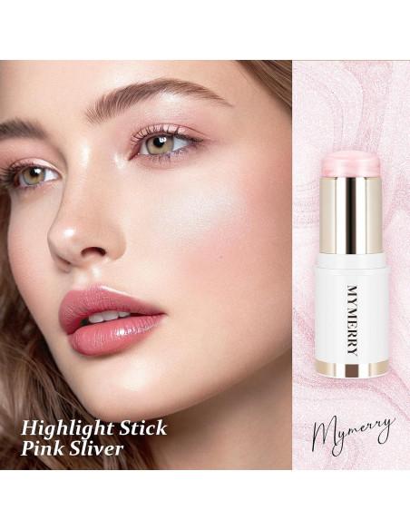 Stick Iluminador MYMERRY 15g Plata Rosa para Cara y Cuerpo