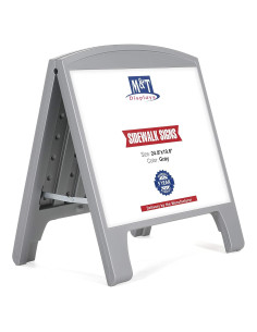Cartel Callejero A-Frame M&T Displays Gris 62x50 cm Doble Cara