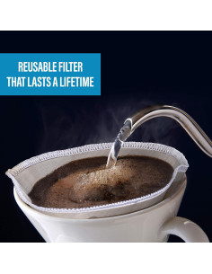 Filtro de Café Reutilizable Zulay Kitchen Acero Inoxidable 1-2 Tazas 2