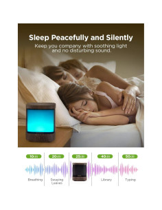 Difusor de Aceites Esenciales InnoGear 300ml, Humidificador Ultrasónico, 4 Temporizadores, Luces LED 2