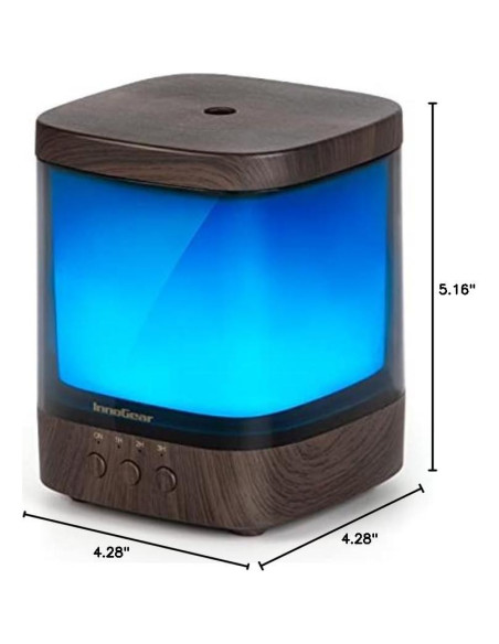 Difusor de Aceites Esenciales InnoGear 300ml, Humidificador Ultrasónico, 4 Temporizadores, Luces LED