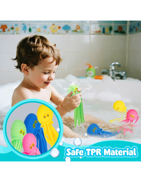 4 Piezas Bolas de Agua Pulpo Babelshar para Niños 6.35 cm