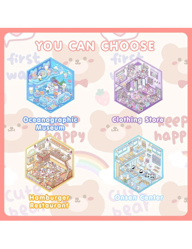 Set de Stickers 3D Reutilizables Lestp - 4 Piezas para DIY