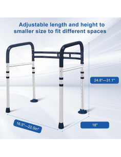 Barandillas de Seguridad para Inodoro Coelineao Azul Lago 2