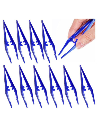 Pinzas de Primeros Auxilios LabAider 10 Pack Plástico Azul