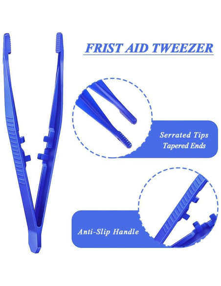 Pinzas de Primeros Auxilios LabAider 10 Pack Plástico Azul