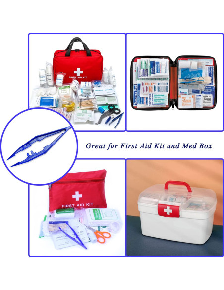 Pinzas de Primeros Auxilios LabAider 10 Pack Plástico Azul