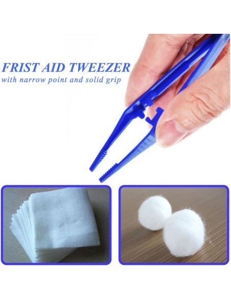 Pinzas de Primeros Auxilios LabAider 10 Pack Plástico Azul