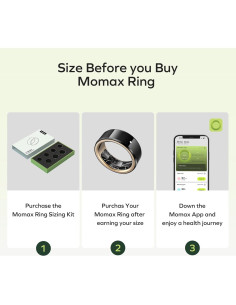 Anillo Inteligente MOMAX Tamaño 7 - Rastreador de Sueño y Salud 2