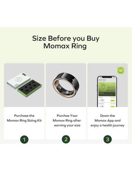 Anillo Inteligente MOMAX Tamaño 7 - Rastreador de Sueño y Salud