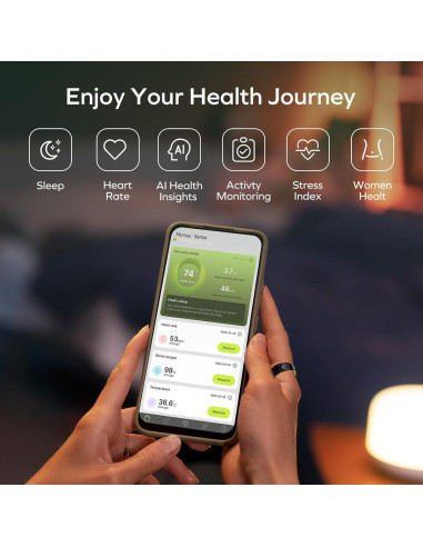 Anillo Inteligente MOMAX Tamaño 7 - Rastreador de Sueño y Salud