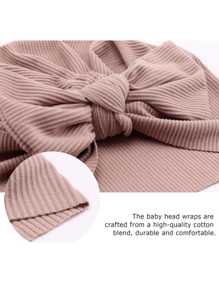 Gorros Turbante para Bebés DRESHOW - 5 Piezas con Lazo