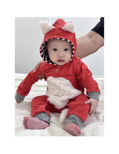 Mono de Halloween para Bebé Unisex Zorro Naranja 0-18 meses 2