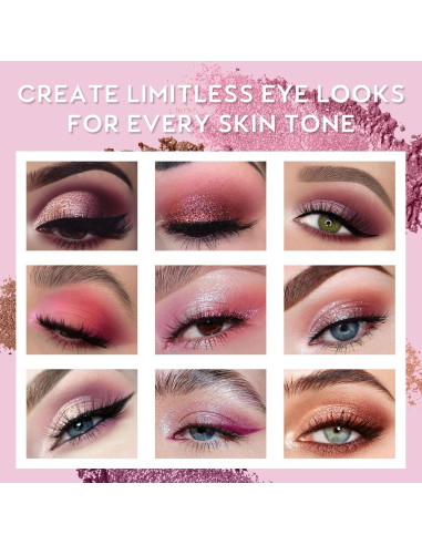 Paleta de Sombras de Ojos Nude Aromas 18 Colores Larga Duración