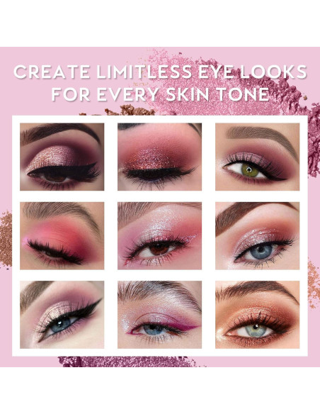 Paleta de Sombras de Ojos Nude Aromas 18 Colores Larga Duración