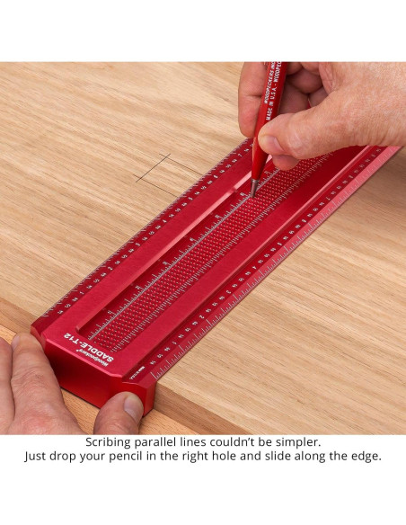 Escuadra Saddle Woodpeckers 4" (101.6 mm) Carpintería Precisa