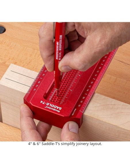 Escuadra Saddle Woodpeckers 4" (101.6 mm) Carpintería Precisa