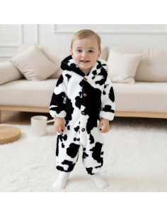 Mono de Felpa para Recién Nacidos Niños Niñas 0-12 Meses 2