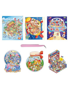 8 Juegos de Pegatinas 3D DIY Affoto para Manualidades