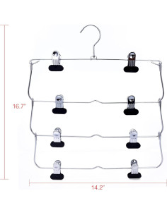 Perchas Plegables de Calidad 2-Pack con Clips Antideslizantes 2