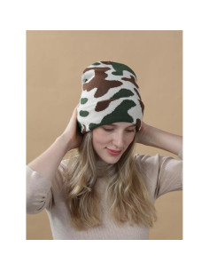 Gorro Beanie Camo Unisex Jirafa Vaca Leopardo 55-62cm 2