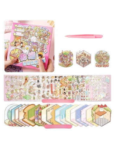 Set de Stickers 3D Luzhans - 20 Temas Caricatura para DIY