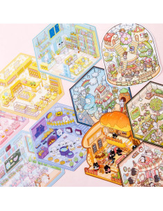 Set de Stickers 3D Luzhans - 20 Temas Caricatura para DIY 2