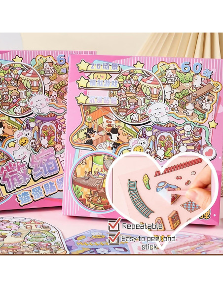 Set de Stickers 3D Luzhans - 20 Temas Caricatura para DIY