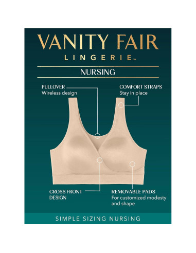 Sujetadores de Maternidad Vanity Fair - Lactancia Sin Aros - Paquete 2