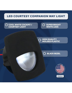 Luz de Compañero LED Cuadrada 58mm Five Oceans Blanco Frío 2