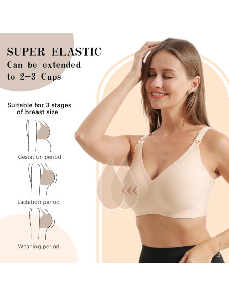 Pack 2 Sujetadores de Lactancia Sin Costuras Foamalusion - Negro/Nude