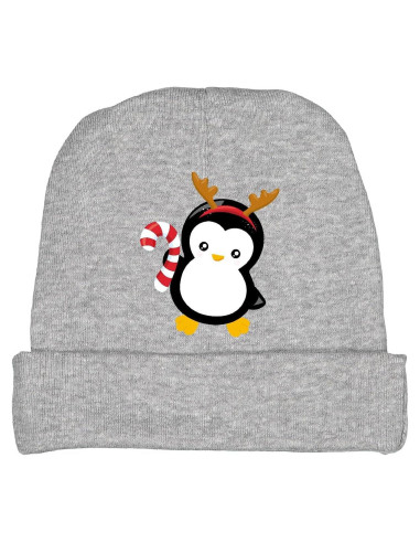 Gorro de Bebé Pingüino Navideño Inktastic 100% Algodón