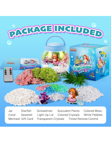 Kit de Terrario Iluminado Hasviey para Niñas 3+ Años