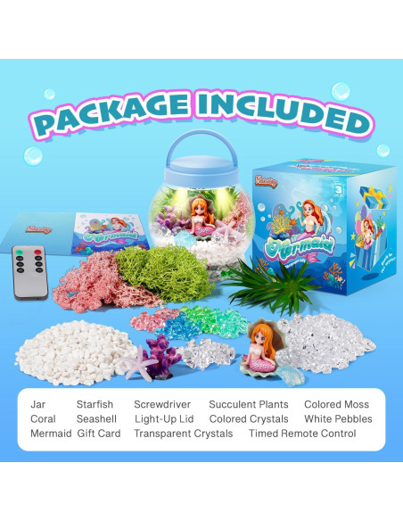 Kit de Terrario Iluminado Hasviey para Niñas 3+ Años