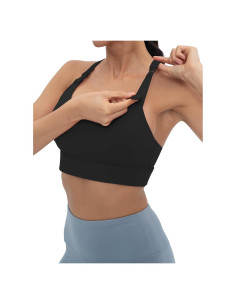 Sujetador Deportivo de Lactancia Foucome Negro Talla Pequeña