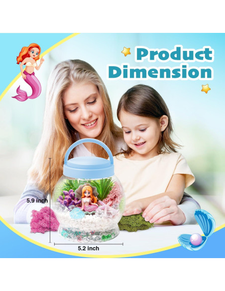 Kit de Terrario Iluminado Hasviey para Niñas 3+ Años