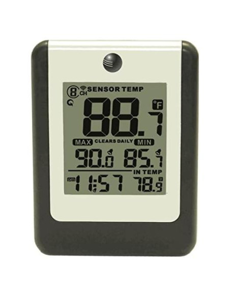 Termómetro Ambiental WS-14-C Ambient Weather 8 Canales LCD