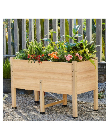Huerto Elevado Amerlife 4x2 Pies Madera con Drenaje 40.64 cm