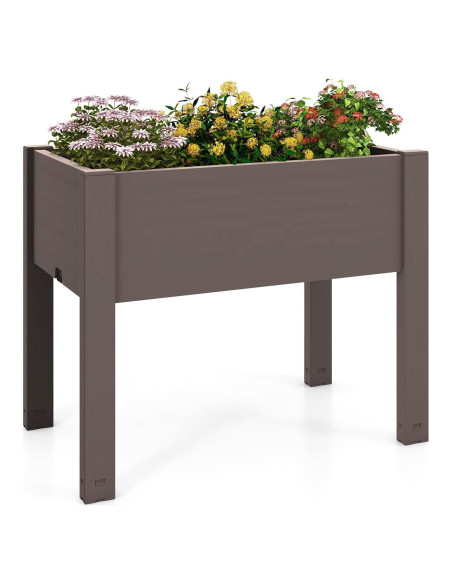 Cama de Jardín Elevada Giantex 53L con Autorriego y Drenaje