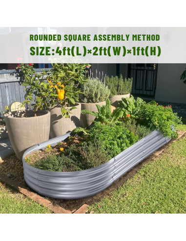 Cama de Jardín Elevada Galvanizada Land Guard 1.22x0.61m